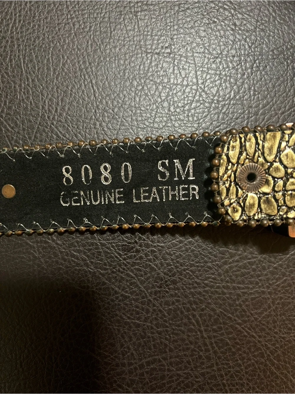 Y2K Western Bling Belt with Amber Crystals-Small